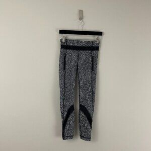 Lululemon Inspire Tight II Splatter White Black Leggings Size 4